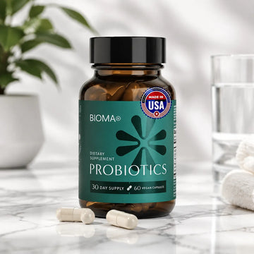 BIOMA Probiotics - Digestive Health Probiotic - Gut Support for Men & Women with Xylooligosaccharides, Tributyrin & Bifidobacterium - Vegan & Gluten Free - 60 Delayed-Release Capsules (30-Day Supply)
