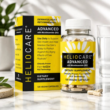 Heliocare Advanced with Nicotinamide Antioxidant Supplement, 120 Capsules | Patented Skin Health Antioxidant with 240mg Polypodium Leucotomos & 500mg Niacin B3, Clinically Proven Antioxidan Supplement